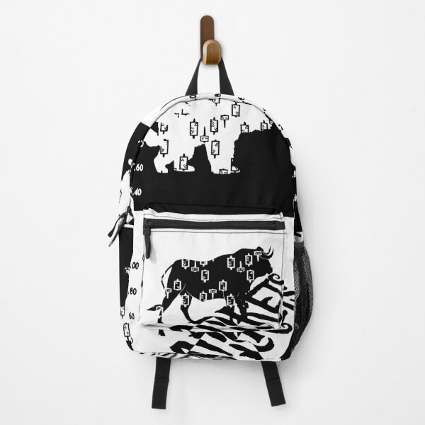 Item preview, Black and white Bull and Bear Financial Market Art, bull and bear symbolism,  designed and sold by Teepee36.
