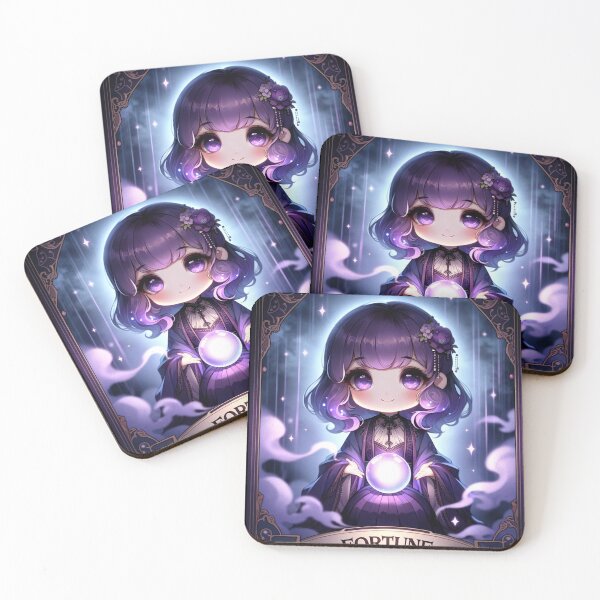 Item preview, Mystical Chibi Sorceress - Fortune Tarot Card designed and sold by TarotDigital.