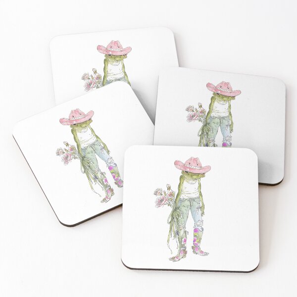 Item preview, Pink Cowgirl Frog With FLowers designed and sold by baucestudio.