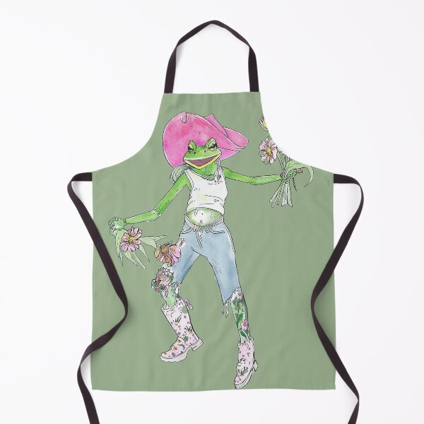 Item preview, Pink Cowgirl Frog With Flowers designed and sold by baucestudio.