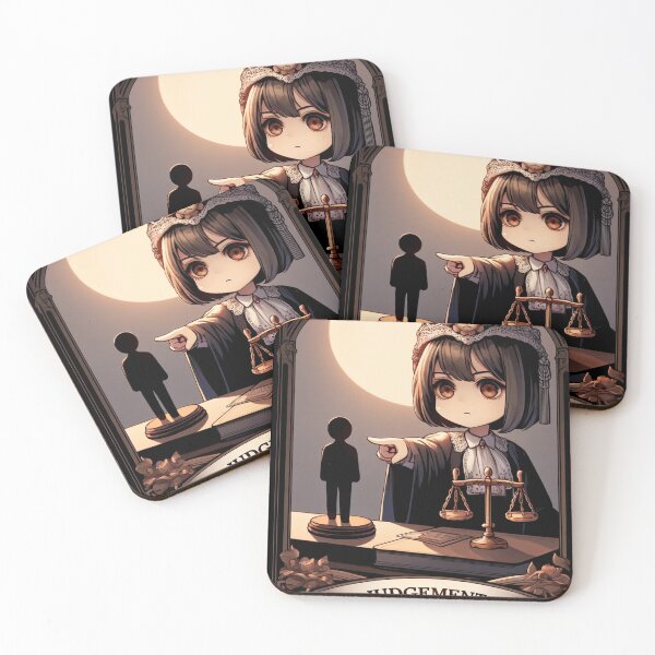 Item preview, Chibi Judge - Judgement Tarot Card designed and sold by TarotDigital.