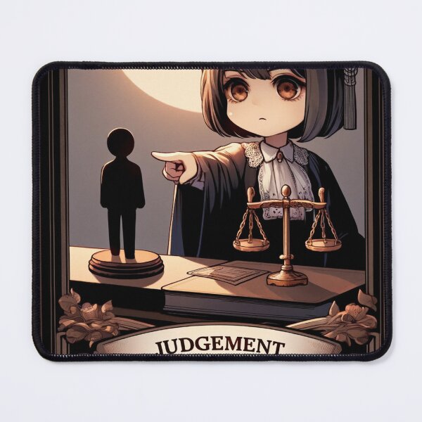 Item preview, Chibi Judge - Judgement Tarot Card designed and sold by TarotDigital.