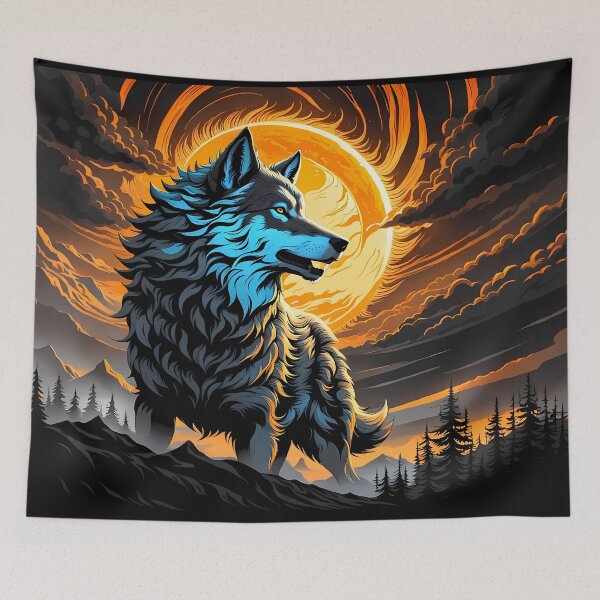 Item preview, Wolf at Sunset, Ai Generated Art  designed and sold by ACC .