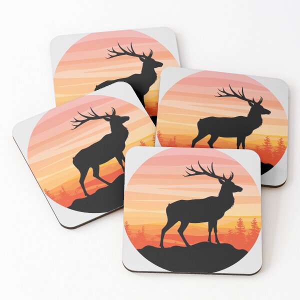 Item preview, Deer at sunset designed and sold by ArtCraftLab.