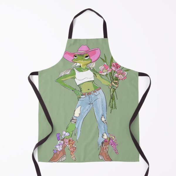 Item preview, Pink Cowgirl Frog with Wild Flowers designed and sold by baucestudio.