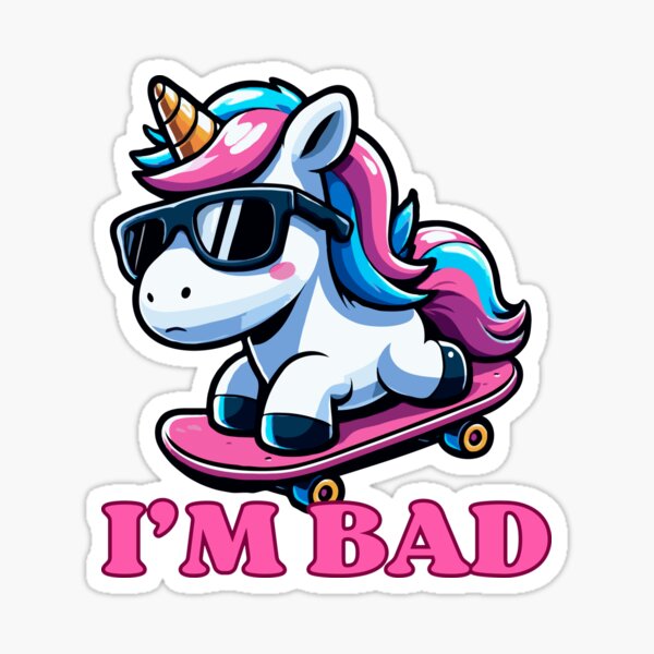 Bad Unicorn Stickers for Sale Redbubble 