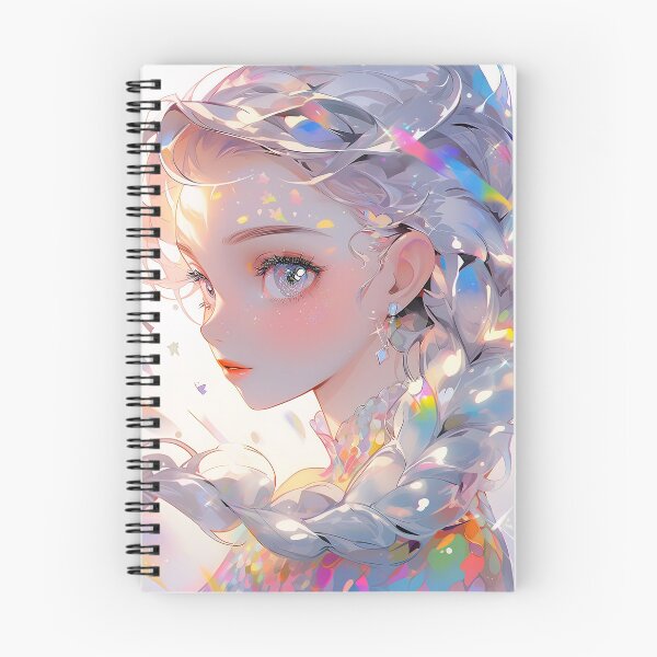 Item preview, Iridescent Glimmer Braids Anime Girl designed and sold by bubblegoth.