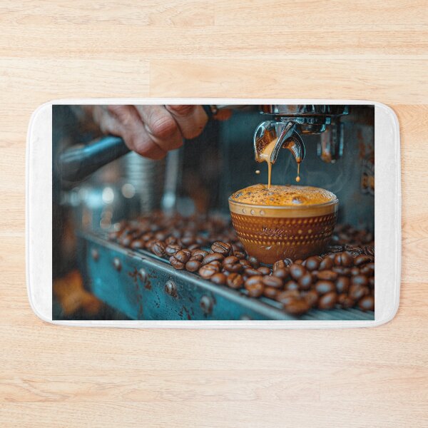 Item preview, Expert Barista Brewing Aromatic Espresso Beverage with Steamy Milk Foam at Vibrant Coffeehouse designed and sold by Shirtastically.