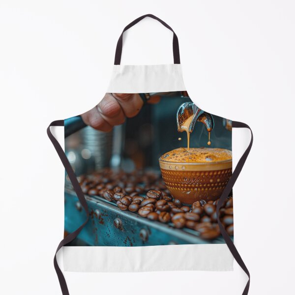Item preview, Expert Barista Brewing Aromatic Espresso Beverage with Steamy Milk Foam at Vibrant Coffeehouse designed and sold by Shirtastically.