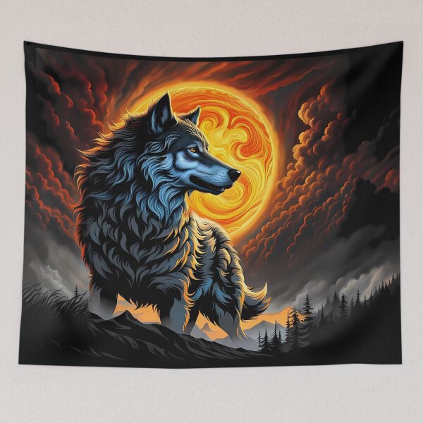 Item preview, Wolf at Sunset, Ai Generated Art  designed and sold by ACC .