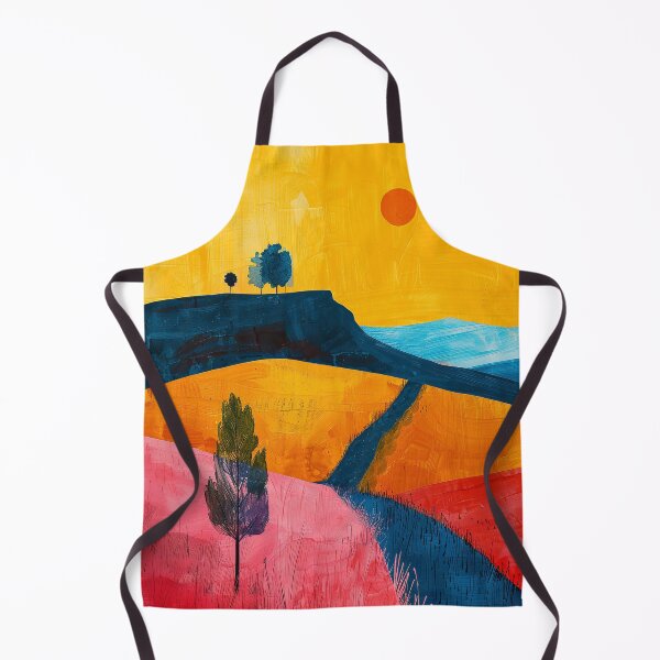Item preview, Landscape Mountains Boho Nature Yellow Tones Moon Nature Painting Tree designed and sold by ArtHouseNiklas.