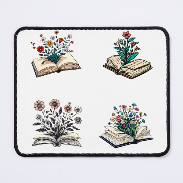 Item preview, Floral Book Lover Design pack designed and sold by SideKickCreates.