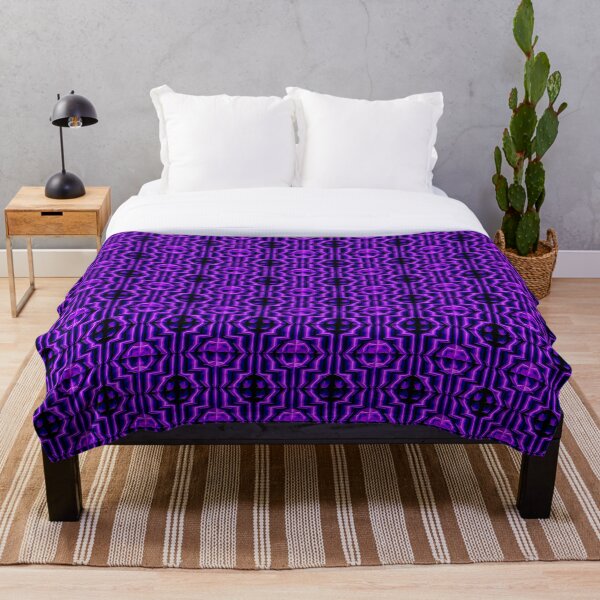 Item preview, Purple Star Pattern on Black Pattern designed and sold by TheRulerofEarth.