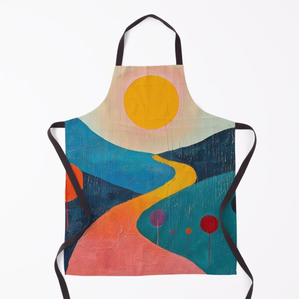 Item preview, Landscape Mountains Boho Nature Yellow Tones Moon Nature Painting designed and sold by ArtHouseNiklas.