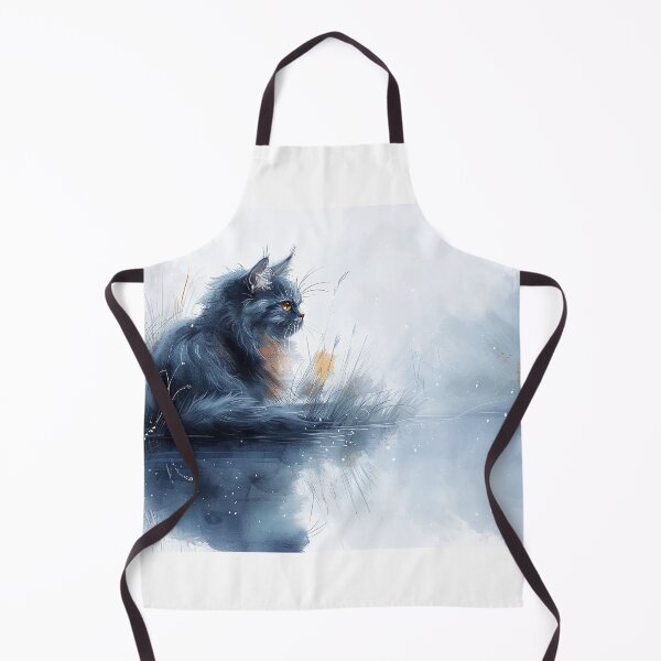 Item preview, Relaxing Indigo-Cobalt Cat by the Enchanting Pond designed and sold by Shirtastically.