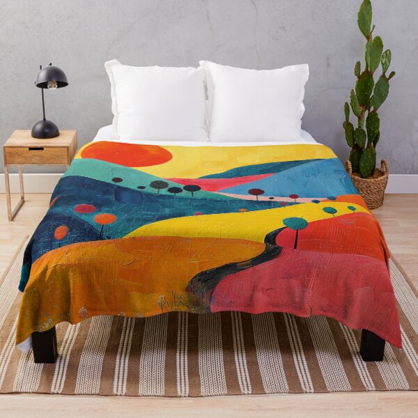 Item preview, Landscape Mountains Boho Nature Moon Nature Painting Trees designed and sold by ArtHouseNiklas.