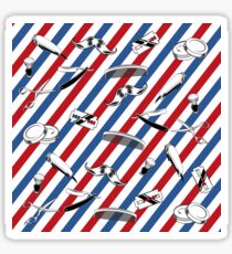 Barber Shop Pattern Sticker