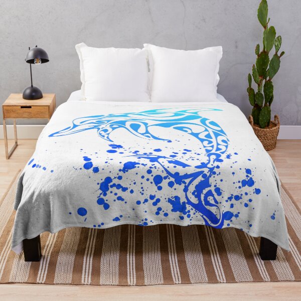Aperçu de l'œuvre Blue stylized dolphin créée et vendue par clarazen.
