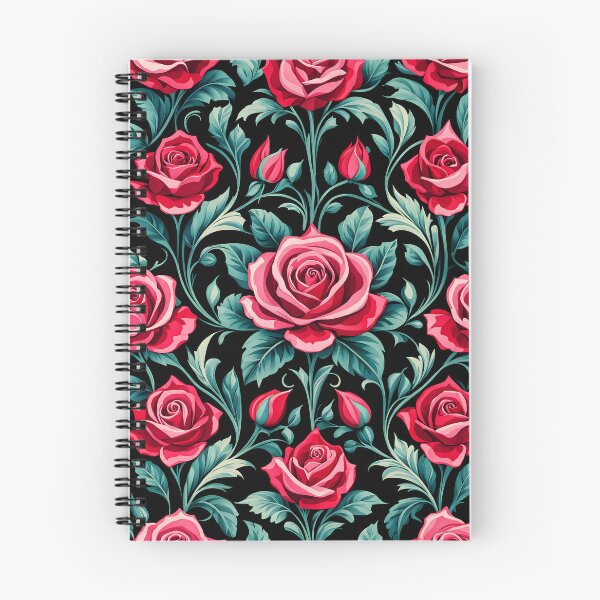 Item preview, Art Deco Inspired Red and Pink Rose Floral Pattern designed and sold by Petalandfur.