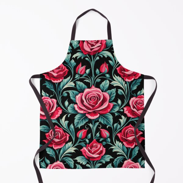 Item preview, Art Deco Inspired Red and Pink Rose Floral Pattern designed and sold by Petalandfur.