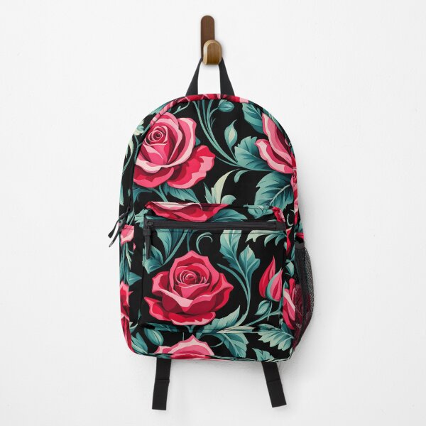 Item preview, Art Deco Inspired Red and Pink Rose Floral Pattern designed and sold by Petalandfur.