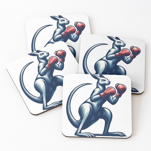 Item preview, Red Glove Boxing Kangaroo Simple drawing  designed and sold by Martial-Art-23.