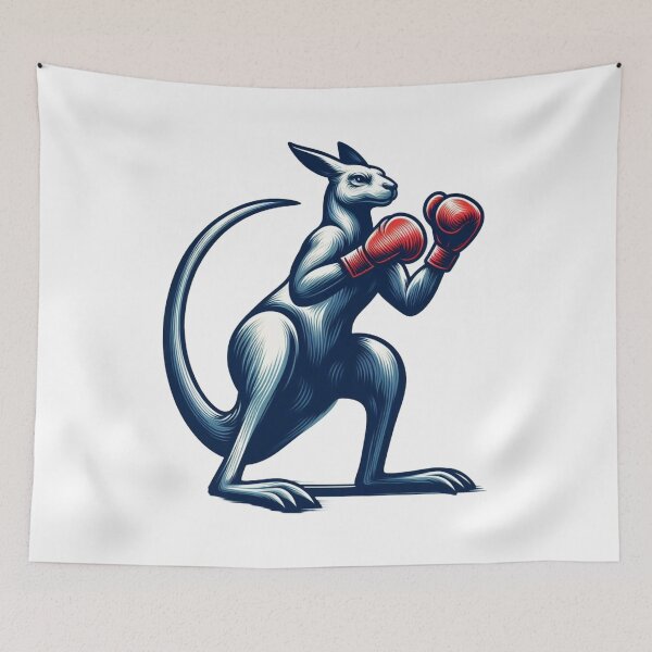 Item preview, Red Glove Boxing Kangaroo Simple drawing  designed and sold by Martial-Art-23.
