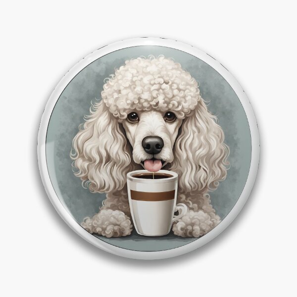 Item preview, Poodle kisses coffee white cute teacup toy dog owner mom lover vintage designed and sold by SoulfulT.