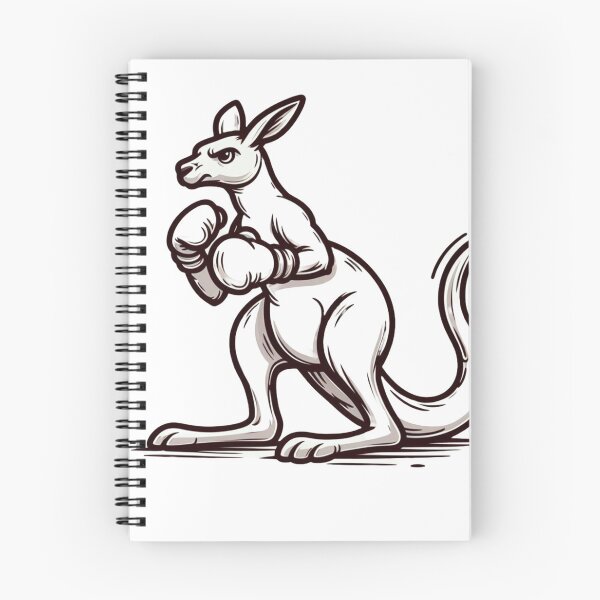 Item preview, Minimalist Boxing Kangaroo Drawing black and white designed and sold by Martial-Art-23.