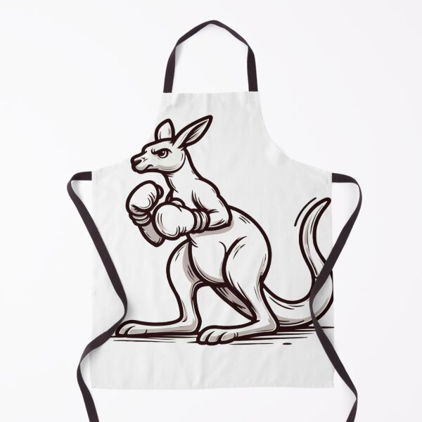 Item preview, Minimalist Boxing Kangaroo Drawing black and white designed and sold by Martial-Art-23.