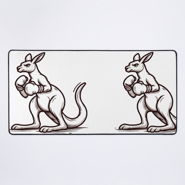 Item preview, Minimalist Boxing Kangaroo Drawing black and white designed and sold by Martial-Art-23.