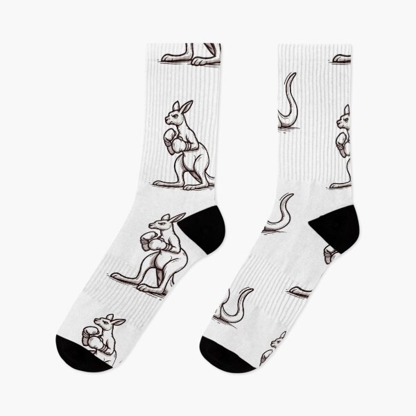 Item preview, Minimalist Boxing Kangaroo Drawing black and white designed and sold by Martial-Art-23.