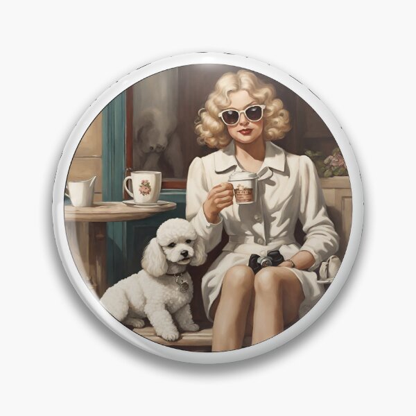 Item preview, Poodle kisses make coffee white cute teacup toy dog owner mom lover vintage designed and sold by SoulfulT.