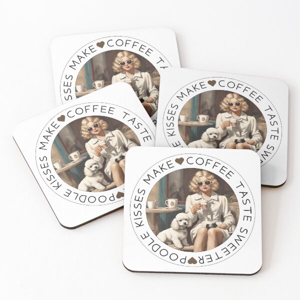Item preview, Poodle kisses make coffee white cute teacup toy dog owner mom lover vintage designed and sold by SoulfulT.