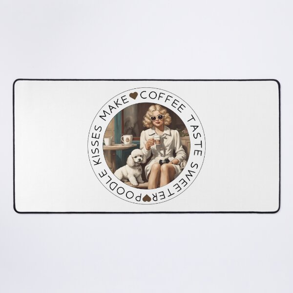 Item preview, Poodle kisses make coffee white cute teacup toy dog owner mom lover vintage designed and sold by SoulfulT.