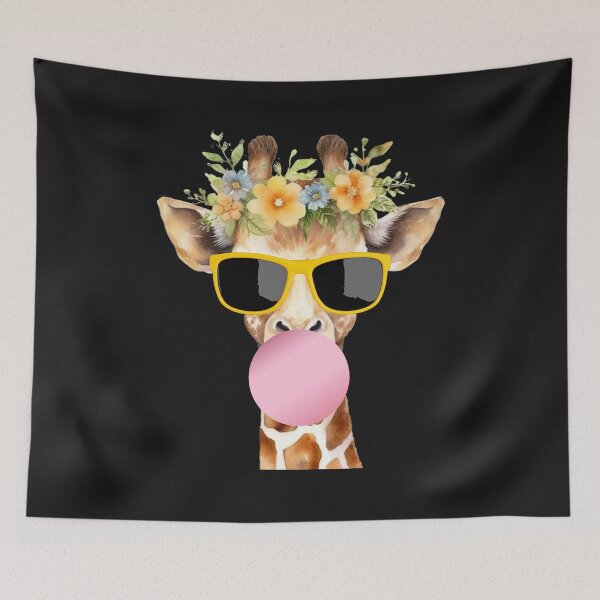 Item preview, Cute Giraffe In Shades Blowing Bubble designed and sold by AlienOccupation.
