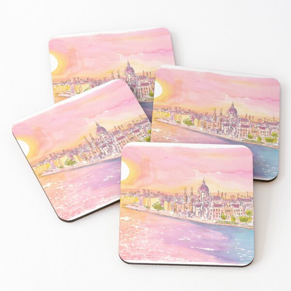 Item preview, Budapest Hungary City View with Parliament and Danube designed and sold by artshop77.