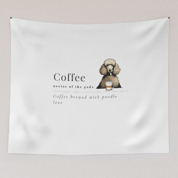 Item preview, Coffee nectar of the gods poodle white cute toy dog owner mom lover vintage designed and sold by SoulfulT.