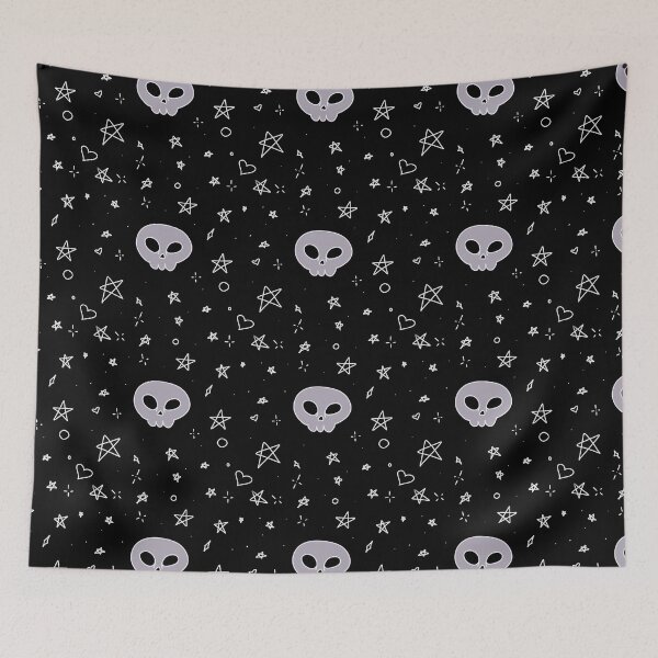 Item preview, Skull and stars designed and sold by lorenaxmarisa.