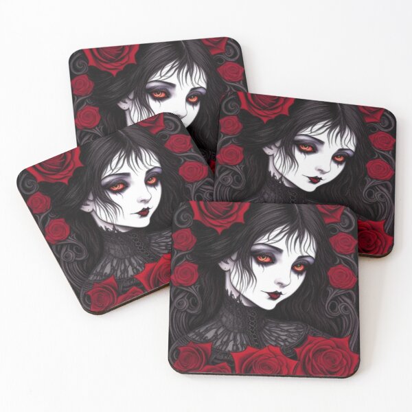 Item preview, Vintage Classic Gothic Girl Roses designed and sold by TheDarkWardrobe.
