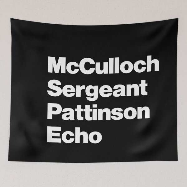 Item preview, Bunnymen Line Up Mk 1 White on Black designed and sold by Logo-A-GoGo.