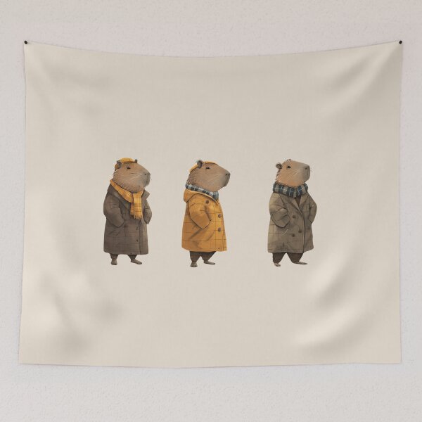 Item preview, Capybara pack. Autumn Gentleman Trio. designed and sold by AnnDart.