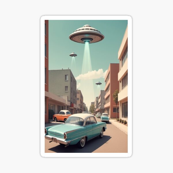 Pastel Dreams & UFO Gleams - Vintage Gifts Sticker