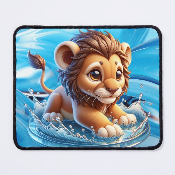 Item preview, Cub Lion Playing and Splashing designed and sold by AnalajiaDesigns.
