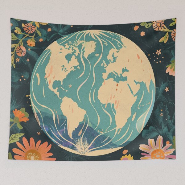 Item preview, New Earth : Gaia, Flower and Universe designed and sold by Gourmet Neko Art | .