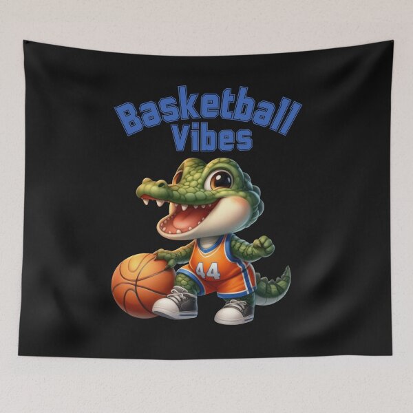 Item preview, Basketball Vibes Cute Alligator Playing Basketball designed and sold by AlienOccupation.