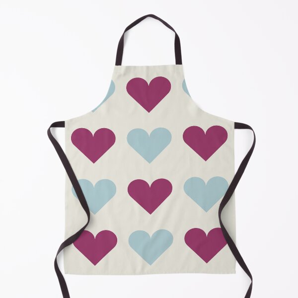 Item preview, Large DUCK EGG BLUE, MAROON RED, & CREAM LOVE HEARTS designed and sold by RachelMacht.
