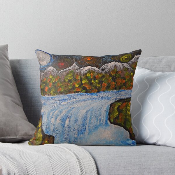 Item preview, Mountain waterfall at night designed and sold by George Hutton Hunter.