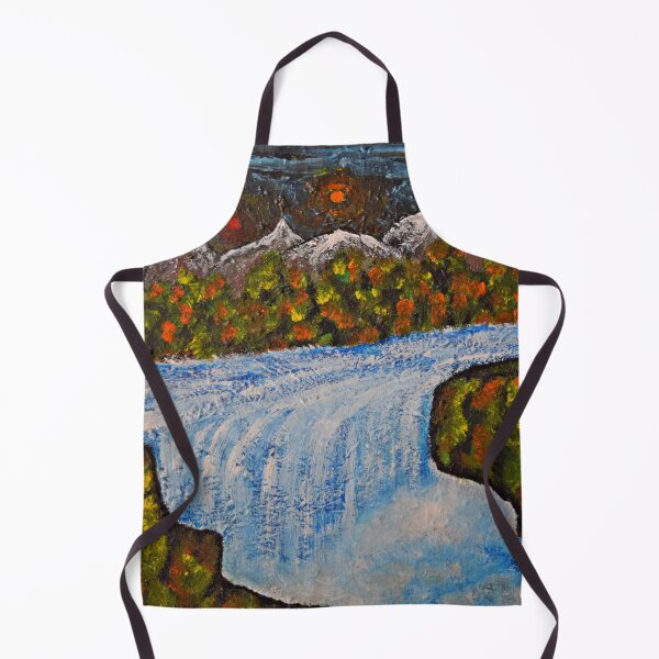 Item preview, Mountain waterfall at night designed and sold by George Hutton Hunter.