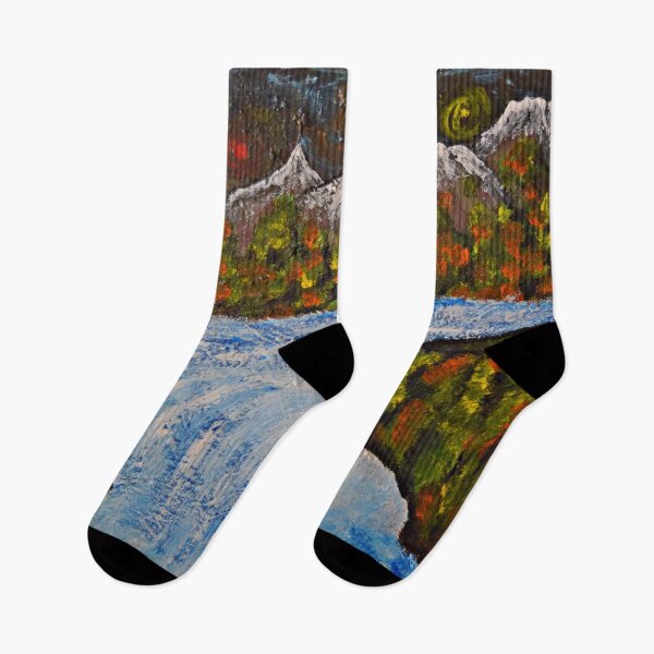 Item preview, Mountain waterfall at night designed and sold by George Hutton Hunter.